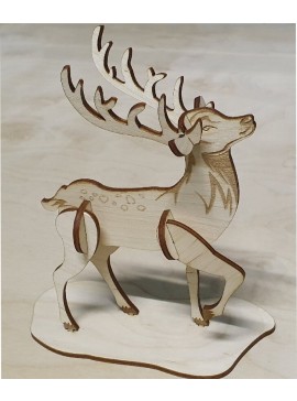 Intra απο ξύλο plywood 3mm-4mm πάχος - Χριστουγεννιάτικο Deer Decor 4mm Κόντρα πλακέ Δίασταση 30x30 cm Intraeaxys-e1gk2qvo