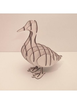 Intra απο ξύλο plywood 3mm-4mm πάχος - Ξύλινη πάπια 3D παζλ Δίασταση 30x30 cm Intraeaxys-eoxlgvvo