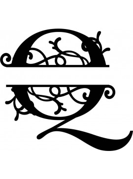 Intra απο ξύλο plywood 3mm-4mm πάχος - Flourished Split Monogram Q Letter Δίασταση 30x30 cm Intraeaxys-ro6ydp27