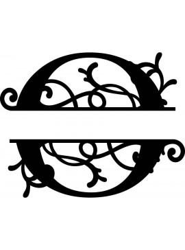 Intra απο ξύλο plywood 3mm-4mm πάχος - Furished Split Monogram O Letter Δίασταση 30x30 cm Intraeaxys-m1d6d0e7