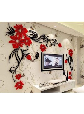 Intra απο ξύλο plywood 3mm-4mm πάχος - Ακρυλικό 3D ανάγλυφο αυτοκόλλητο τοίχου τηλεόρασης τοίχου Δίασταση 20x20 cm Intraeaxys-91jd8681