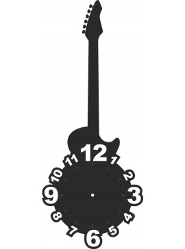 Intra απο ξύλο plywood 3mm-4mm πάχος - Πρόσοψη ρολογιού σε σχήμα κιθάρας Δίασταση 30x30 cm Intraeaxys-d1lvv6yo