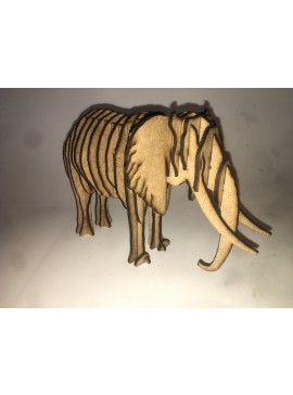 Intra απο ξύλο plywood 3mm-4mm πάχος - Ξύλινος ελέφαντας 3D παζλ 3mm Δίασταση 30x30 cm Intraeaxys-r7vm84z7