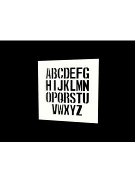 Intra απο ξύλο plywood 3mm-4mm πάχος - Γραμματοσειρά Monospaced Stencil Δίασταση 30x30 cm Intraeaxys-67wvn3o2