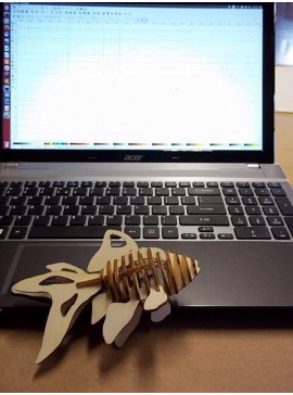 Intra απο ξύλο plywood 3mm-4mm πάχος - Goldfish 3D Puzzle 2,7mm Κόντρα πλακέ Δίασταση 30x30 cm Intraeaxys-6o3yl0q7