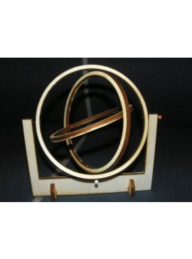 Intra απο ξύλο plywood 3mm-4mm πάχος - Γυροσκόπιο Δίασταση 30x30 cm Intraeaxys-51rr9901