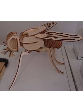 Intra απο ξύλο plywood 3mm-4mm πάχος - Πρότυπο 3D μοντέλου ξύλινη μύγα Δίασταση 30x30 cm Intraeaxys-eo20m847