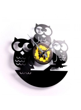 Intra απο ξύλο plywood 3mm-4mm πάχος - Ρολόι τοίχου Disco Gufi Δίασταση 30x30 cm Intraeaxys-078yrjo5