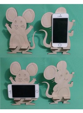 Intra απο ξύλο plywood 3mm-4mm πάχος - Ποντίκι θήκη κινητού τηλεφώνου Δημιουργικό ting πρότυπο Δίασταση 30x30 cm Intraeaxys-r7vm4827