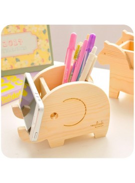 Intra απο ξύλο plywood 3mm-4mm πάχος - Ξύλινη θήκη τηλεφώνου Elephant Μολυβοθήκη Δίασταση 30x30 cm Intraeaxys-eo4qke97