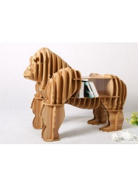 Intra απο ξύλο plywood 3mm-4mm πάχος - Βιβλιοθήκη σε σχήμα γορίλα Δίασταση 30x30 cm Intraeaxys-zo9yvky7