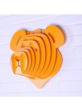 Intra απο ξύλο plywood 3mm-4mm πάχος - Teddy Bear Head Trophy Τρισδιάστατη τέχνη τοίχου Δίασταση 30x30 cm Intraeaxys-pok3w0j7