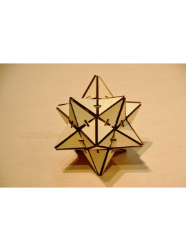 Intra απο ξύλο plywood 3mm-4mm πάχος - Ξύλινο 3D αστέρι Δίασταση 30x30 cm Intraeaxys-6o3y5ek7