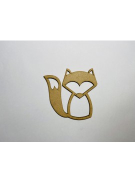 Intra απο ξύλο plywood 3mm-4mm πάχος - Ξύλινο σχήμα αλεπούς για χειροτεχνίες Δίασταση 30x30 cm Intraeaxys-075y0r8o