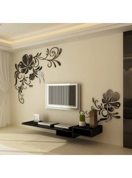 Intra απο ξύλο plywood 3mm-4mm πάχος - Τέχνη τοίχου με λουλούδια Δίασταση 30x30 cm Intraeaxys-eoxlp4xo