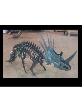Intra απο ξύλο plywood 3mm-4mm πάχος - Τρισδιάστατο παζλ Triceratops Dinosaur Δίασταση 30x30 cm Intraeaxys-lopqm4k7