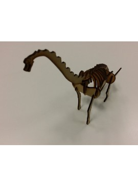 Intra απο ξύλο plywood 3mm-4mm πάχος - Brachyosaurus 3D Puzzle Δίασταση 30x30 cm Intraeaxys-ro6yydq7