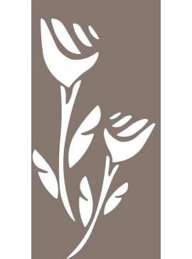 Intra απο ξύλο plywood 3mm-4mm πάχος - Αφηρημένο αυτοκόλλητο τοίχου με τριαντάφυλλο Δίασταση 30x30 cm Intraeaxys-0780rn15