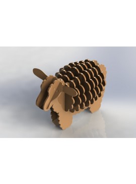 Intra απο ξύλο plywood 3mm-4mm πάχος - Πρόβατα τρισδιάστατο μοτίβο παζλ Δίασταση 30x30 cm Intraeaxys-lop0lk1w