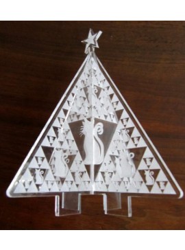 Intra απο ξύλο plywood 3mm-4mm πάχος - Sierpinski Fractal Triangle Decor Δίασταση 30x30 cm Intraeaxys-67wlj621