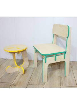 Intra απο ξύλο plywood 3mm-4mm πάχος - Έπιπλα Παιδικό σκαμπό και καρεκλάκι Δίασταση 30x30 cm Intraeaxys-eoxlx4vo