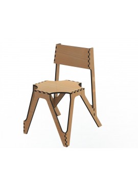 Intra απο ξύλο plywood 3mm-4mm πάχος - Διακοσμητική καρέκλα Δίασταση 30x30 cm Intraeaxys-eo20y8l7