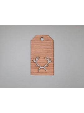 Intra απο ξύλο plywood 3mm-4mm πάχος - Ξύλινη Ετικέτα δώρου ελαφιού Δίασταση 30x30 cm Intraeaxys-eoxlk94o