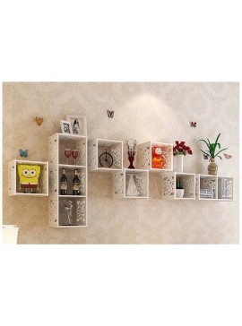 Intra απο ξύλο plywood 3mm-4mm πάχος - Ράφι τοίχου Ντουλάπι τηλεόρασης Σαλόνι Δίασταση 30x30 cm Intraeaxys-078y4mno