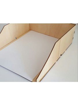 Intra απο ξύλο plywood 3mm-4mm πάχος - Δίσκος χαρτιού A4 Δίασταση 30x30 cm Intraeaxys-075yz68o