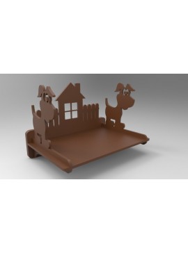 Intra απο ξύλο plywood 3mm-4mm πάχος - Διακοσμητικό ράφι τοίχου Δίασταση 30x30 cm Intraeaxys-6o3ykdp7