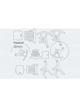 Intra απο ξύλο plywood 3mm-4mm πάχος - Τρισδιάστατη καρέκλα Δίασταση 30x30 cm Intraeaxys-r7vd8l7d