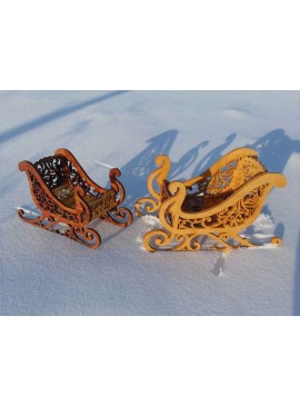 Intra απο ξύλο plywood 3mm-4mm πάχος - Αρχείο PDF κόντρα πλακέ Santa Sleigh Δίασταση 30x30 cm Intraeaxys-67w6pl12