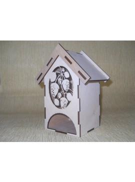 Intra απο ξύλο plywood 3mm-4mm πάχος - Τσαγιού με μούρα Δίασταση 30x30 cm Intraeaxys-ro6ykr27