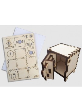 Intra απο ξύλο plywood 3mm-4mm πάχος - Ξύλινο Mini Safe Vault Παιχνίδι για Παιδιά Δίασταση 30x30 cm Intraeaxys-lopql467