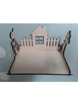 Intra απο ξύλο plywood 3mm-4mm πάχος - Ράφι τοίχου Δίασταση 30x30 cm Intraeaxys-joedxj91