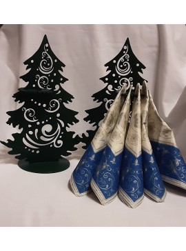 Intra απο ξύλο plywood 3mm-4mm πάχος - Χριστουγεννιάτικο δέντρο θήκης χαρτοπετσέτας Δίασταση 30x30 cm Intraeaxys-eoxl34xo