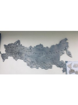 Intra απο ξύλο plywood 3mm-4mm πάχος - Χάρτης της Ρωσίας Δίασταση 30x30 cm Intraeaxys-6o3ykgr7