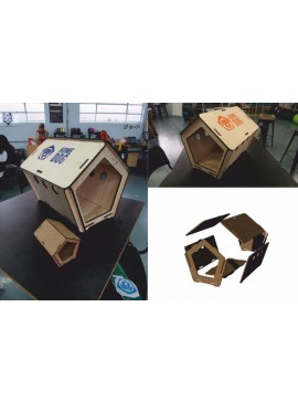 Intra απο ξύλο plywood 3mm-4mm πάχος - Σπίτι για σκύλους Δίασταση 40x50 cm Intraeaxys-r1z29ln1