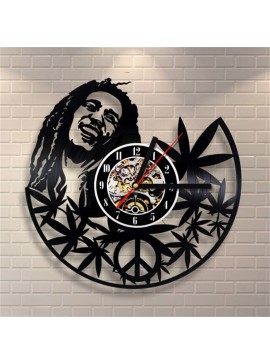 Intra απο ξύλο plywood 3mm-4mm πάχος - Ρολόι τοίχου Bob Marley Δίασταση 30x30 cm Intraeaxys-eo0qr8g1