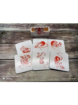 Intra απο ξύλο plywood 3mm-4mm πάχος - Σουβέρ ποντικιού με πρότυπο θήκης Δίασταση 30x30 cm Intraeaxys-078yvjmo