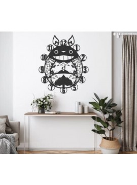 Intra απο ξύλο plywood 3mm-4mm πάχος - Ρολόι τοίχου My Neighbor Totoro Δίασταση 30x30 cm Intraeaxys-078yx6qo