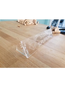 Intra απο ξύλο plywood 3mm-4mm πάχος - Πρότυπο πινακίδας γραφείου Δίασταση 30x30 cm Intraeaxys-91jd8581