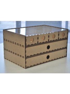 Intra απο ξύλο plywood 3mm-4mm πάχος - Στοίβαξη αρχείου PDF Drawer Box Δίασταση 30x30 cm Intraeaxys-91jdk051