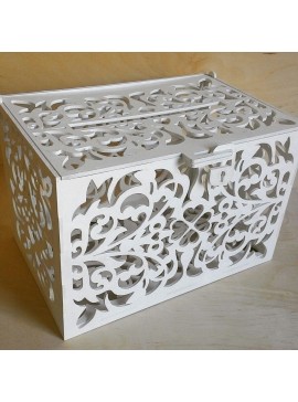 Intra απο ξύλο plywood 3mm-4mm πάχος - Ρουστίκ ξύλινο χαρτοκιβώτιο, υποδοχή Wedding Money Box Δίασταση 30x30 cm Intraeaxys-67wk4372