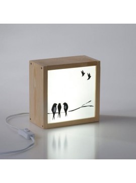 Intra απο ξύλο plywood 3mm-4mm πάχος - Light Box Swallows Δίασταση 30x30 cm Intraeaxys-r7v22k1d