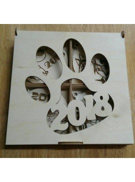 Intra απο ξύλο plywood 3mm-4mm πάχος - Κουτί 2018 Δίασταση 30x30 cm Intraeaxys-078rvq15