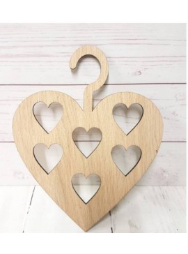 Intra απο ξύλο plywood 3mm-4mm πάχος - Κρεμάστρα σε σχήμα καρδιάς Δίασταση 30x30 cm Intraeaxys-voq2eveo