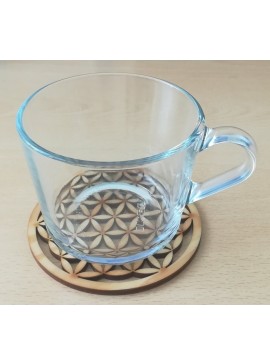 Intra απο ξύλο plywood 3mm-4mm πάχος - Flower Of Life Coaster Hot Pot Pad Δίασταση 30x30 cm Intraeaxys-eo20v4q7