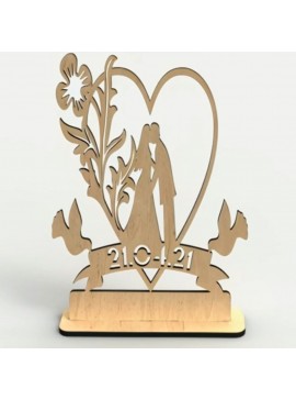 Intra απο ξύλο plywood 3mm-4mm πάχος - Βάση γάμου Στήριγμα γάμου Δίασταση 30x30 cm Intraeaxys-yon0gkg7