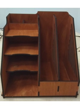 Intra απο ξύλο plywood 3mm-4mm πάχος - Desktop Organizer Αποθήκευση προμηθειών γραφείου Δίασταση 30x30 cm Intraeaxys-r7vm8g27